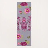 Tapis de yoga de Lotus de main de Hamsa (Dos)