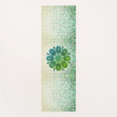 Tapis de yoga de mandala magique vert (Devant)