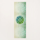 Tapis de yoga de mandala magique vert (Dos)