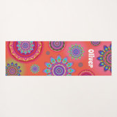 Tapis de yoga de mandala psychédélique (Dos (Horizontal))