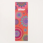 Tapis de yoga de mandala psychédélique (Dos)