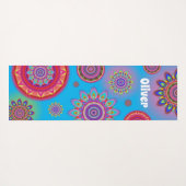 Tapis de yoga de mandala psychédélique (Dos (Horizontal))