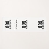 TAPIS DE YOGA DÉDIÉ À DIEU PERSONNALISABLE COOL TEXTE NOIR (Devant (Horizontal))