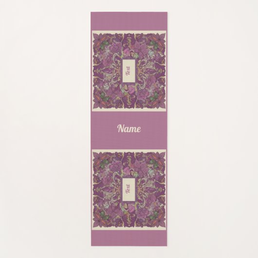 Tapis De Yoga Deep Mauve Floral Sacred Space Yoga Mat (Devant)