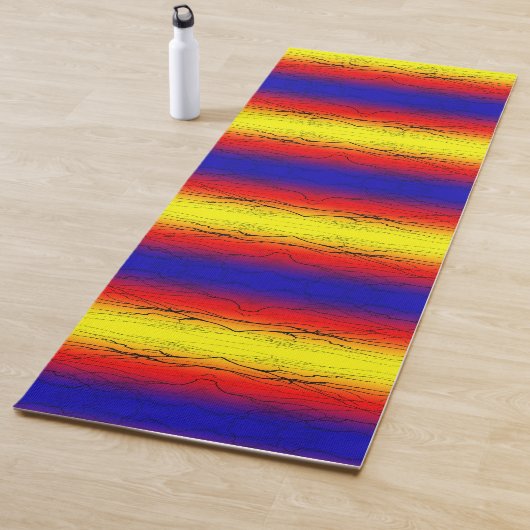 Tapis De Yoga Dégradé Abstrait (En situation)