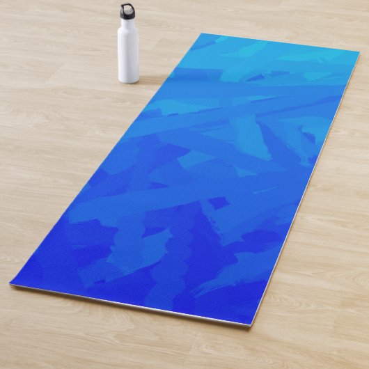 Tapis De Yoga Dégradé bleu Abstrait (En situation)