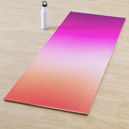 Tapis De Yoga Dégradé de coucher de soleil pastel radieux (En situation)