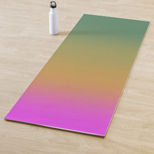 Tapis De Yoga dégradé vert jaune rose tendance