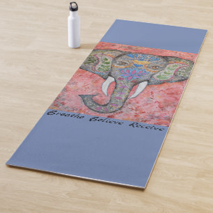 Tapis de yoga d'éléphant d'Asie