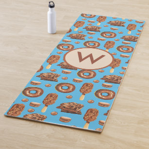 Tapis De Yoga Délicieux chocolat crème glacée Donuts Monogramme