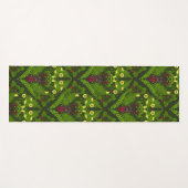Tapis De Yoga Dendroctones et fougères, feuilles verts (Devant (Horizontal))
