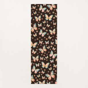 Tapis De Yoga Des rêves bohèmes de papillons et de fleurs sur.