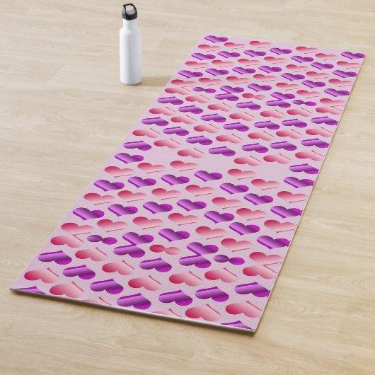 Tapis De Yoga Des tas de coeurs (En situation)