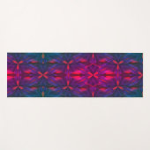 Tapis De Yoga Design Abstrait Bleu Et Rouge Violet (Devant (Horizontal))