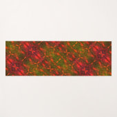 Tapis De Yoga Design abstrait Vert Et Orange (Devant (Horizontal))