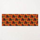 Tapis De Yoga Design Brown Et Orange Abstrait (Devant (Horizontal))