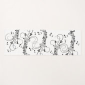 Tapis De Yoga Design de musique de notes (Devant (Horizontal))