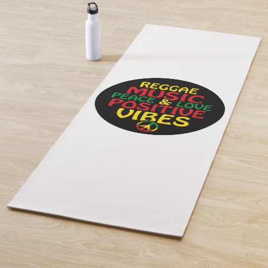 Tapis De Yoga Design de reggae avec des citations positives et d (En situation)