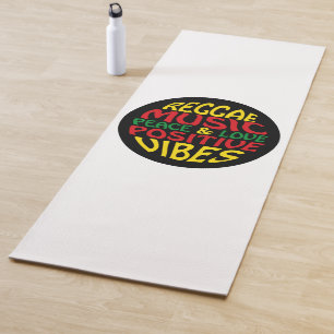 Tapis De Yoga Design de reggae avec des paroles et des citations