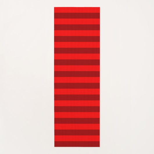 Tapis De Yoga Design des rayures rouge et marron (Devant)