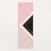 Tapis De Yoga Design géométrique moderne Grilles d'or rose (Devant)