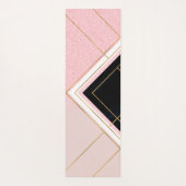 Tapis De Yoga Design géométrique moderne Grilles d'or rose (Dos)