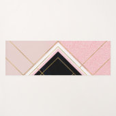 Tapis De Yoga Design géométrique moderne Grilles d'or rose (Devant (Horizontal))