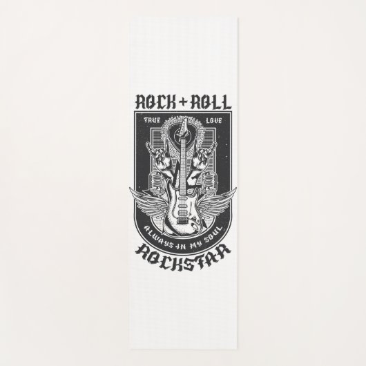 Tapis De Yoga Design Guitar Rock (Devant)