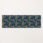 Tapis De Yoga Design Leopard bleu et or 8 (Dos (Horizontal))