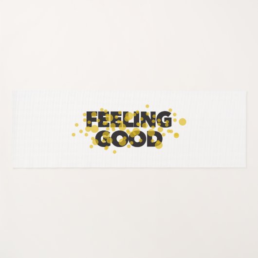 Tapis De Yoga Design moderne, ludique, gai du Feeling Good (Devant (Horizontal))