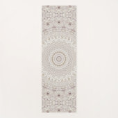 Tapis De Yoga Design Motif en mandala beige et taupe (Devant)