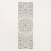 Tapis De Yoga Design Motif en mandala beige et taupe (Dos)