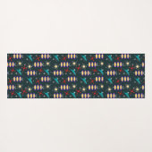 Tapis De Yoga Design Rétro (Dos (Horizontal))