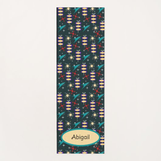 Tapis De Yoga Design Rétro (Devant)