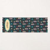 Tapis De Yoga Design Rétro (Devant (Horizontal))