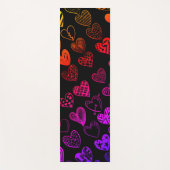 Tapis De Yoga Dessin adorable Rainbow Heart Scribble (Devant)