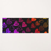 Tapis De Yoga Dessin adorable Rainbow Heart Scribble (Devant (Horizontal))