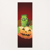 Tapis De Yoga Dessin de Frankenstein Monster avec Citrouille (Devant)