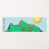 Tapis De Yoga Dessin de Machu Picchu de style moderne (Devant (Horizontal))