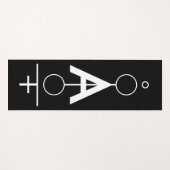 Tapis De Yoga Dessin géométrique monogrammé. (Devant (Horizontal))