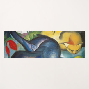 Tapis De Yoga Deux Cats, Blue and Yellow, Franz Marc