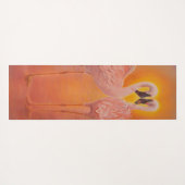 Tapis De Yoga Deux Flamants roses amoureux (Dos (Horizontal))