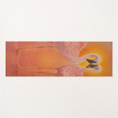 Tapis De Yoga Deux Flamants roses amoureux (Devant (Horizontal))