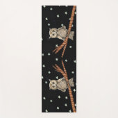 Tapis De Yoga Deux Jolies Chouettes Brown sur Branche Blue Colli (Devant)