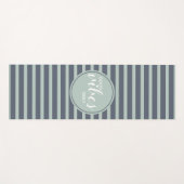 Tapis De Yoga Devis de typographie bleu et vert Good Vibes uniqu (Devant (Horizontal))