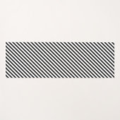 Tapis De Yoga Diagonal black and white stripes  pattern (Devant (Horizontal))