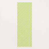 Tapis De Yoga Diagonal lime green and white stripes pattern (Dos)