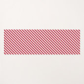 Tapis De Yoga Diagonal red and white stripes pattern (Devant (Horizontal))