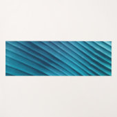 Tapis De Yoga Diagonale bleue feuille (Devant (Horizontal))