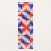 Tapis De Yoga Diagonale Rouge Et Bleue (Devant)